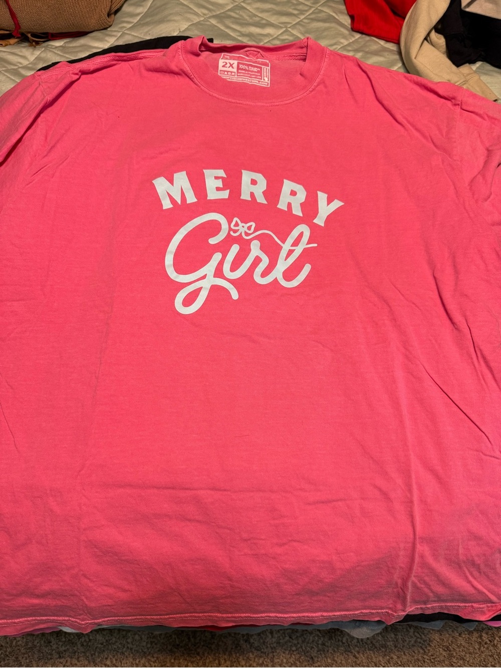 Merry Girl Pink Graphic Tee - Picture 1 of 2